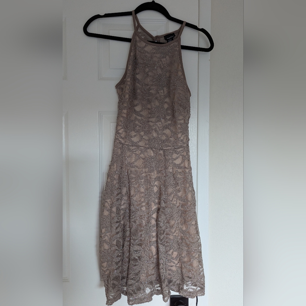 Rue21 Brown Lace Maxi Dress